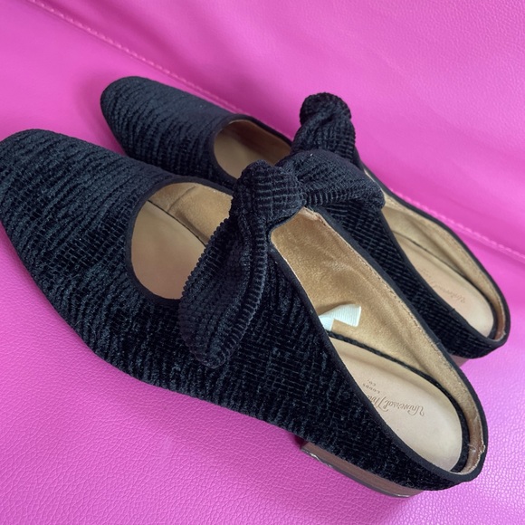 Universal Thread Angelica Bow Mules Size 8.5 Black Woven Texture Goth Fairycore - Picture 9 of 10
